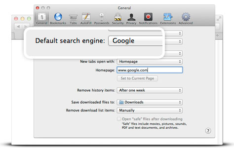 google search for mac